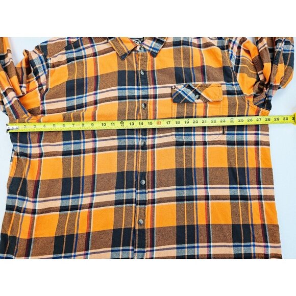 Legendary Whitetails Size 3XL Men's Orange Plaid Flannel Buck Camp Long Sleeve - Picture 3 of 13